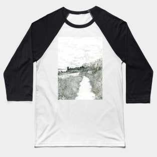 Coastal path at Crail in Fife [ East Coast of Scotland] [Pencil version] Baseball T-Shirt